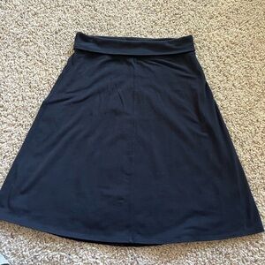 Athleta Black knit A-Line Skirt